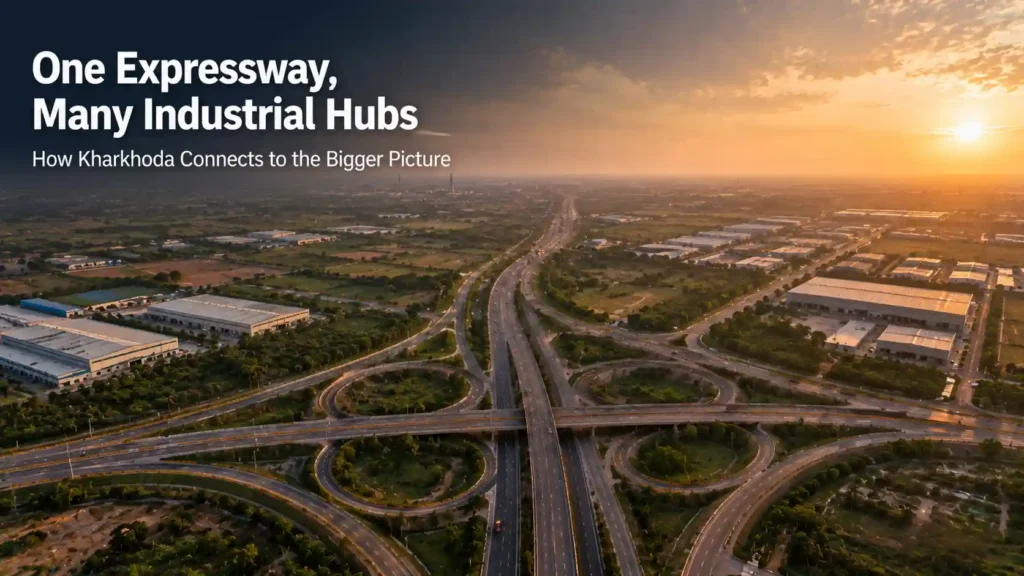 Highway interchange representing connectivity between IMT Kharkhoda and nearby industrial hubs