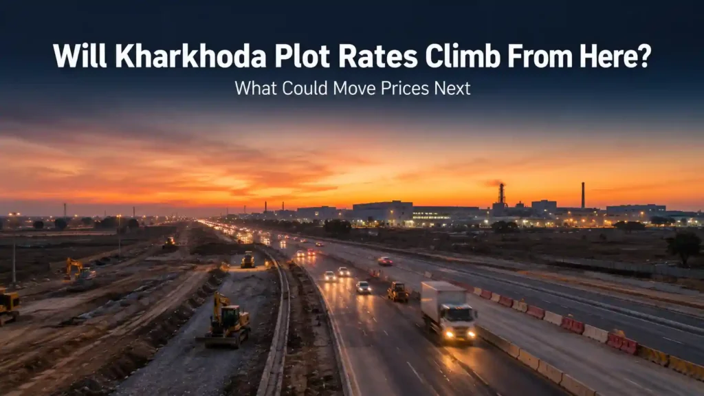 Highway widening construction near IMT Kharkhoda representing future industrial growth triggers