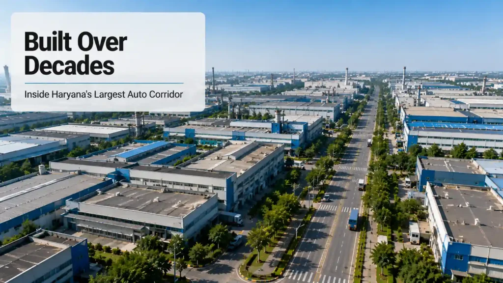 Dense automotive-component industrial park representing Haryana's Gurugram-Manesar hub