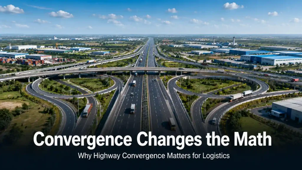 Multi-directional expressway interchange representing Kundli's KMP and Eastern Peripheral Expressway convergence
