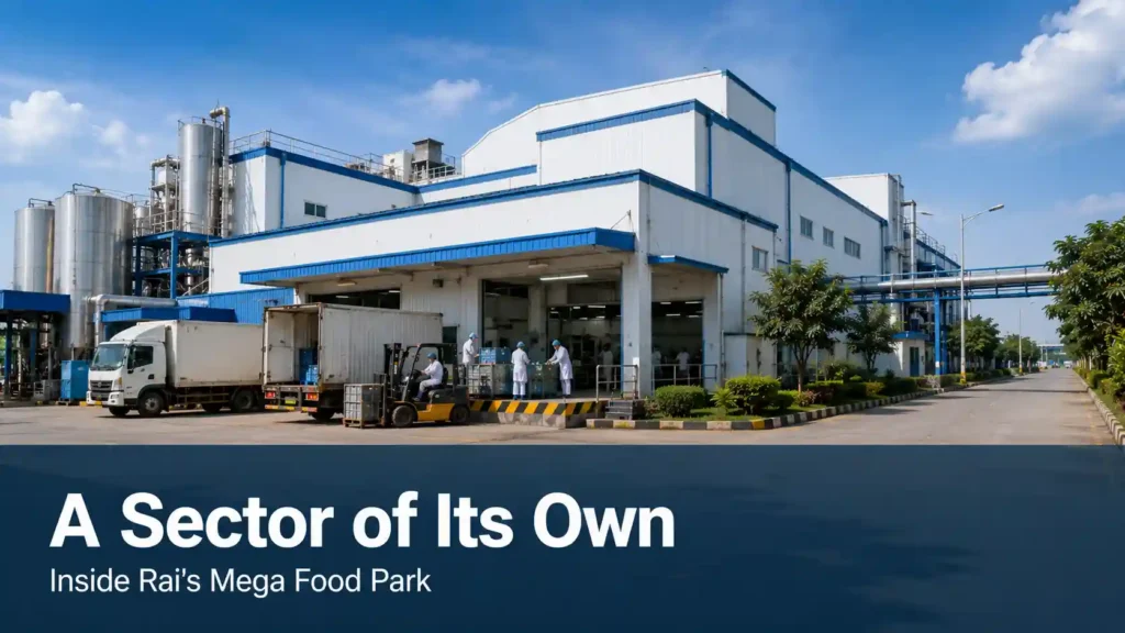 Food processing facility representing Rai Industrial Area's established Mega Food Park cluster