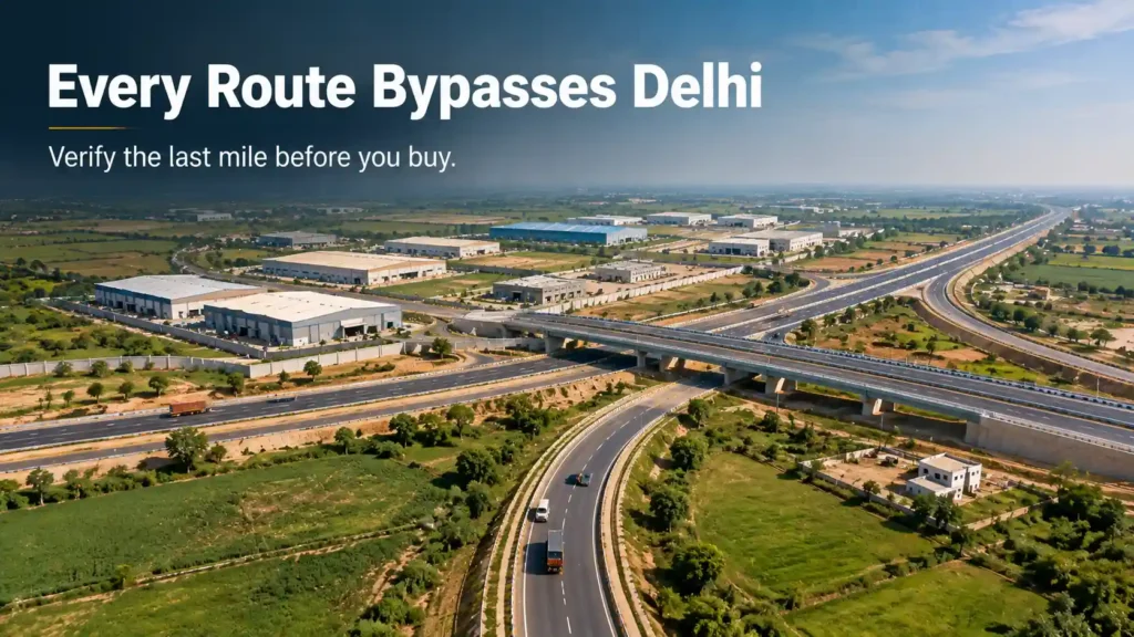 Kharkhoda bypass and KMP Expressway interchange routes connecting IMT Kharkhoda to the NCR